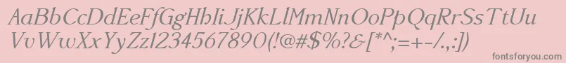 Accanthisadfstdno3Italic Font – Gray Fonts on Pink Background