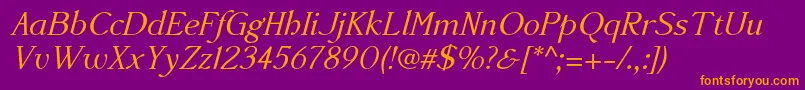 fuente Accanthisadfstdno3Italic – Fuentes Naranjas Sobre Fondo Morado