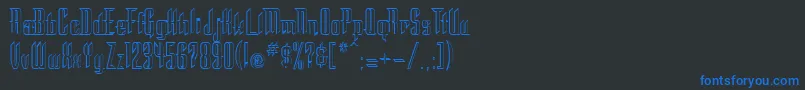 Stc Font – Blue Fonts on Black Background