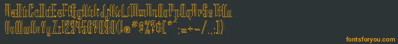 フォントStc – 黒い背景にオレンジの文字