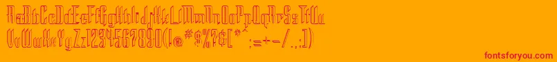 Stc Font – Red Fonts on Orange Background