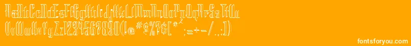 フォントStc – オレンジの背景に白い文字