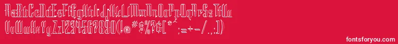 Stc Font – White Fonts on Red Background