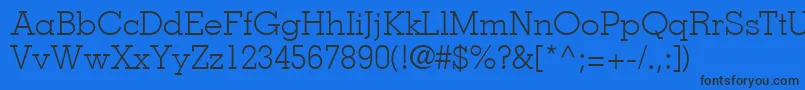 JaakLightSsiLight Font – Black Fonts on Blue Background