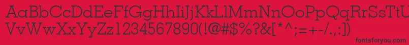 JaakLightSsiLight Font – Black Fonts on Red Background