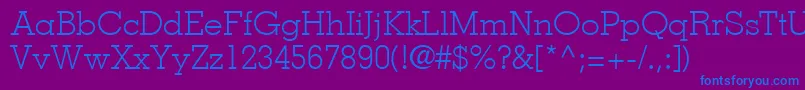 Шрифт JaakLightSsiLight – синие шрифты на фиолетовом фоне