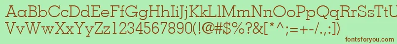 JaakLightSsiLight Font – Brown Fonts on Green Background