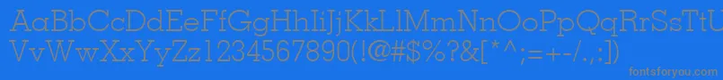 JaakLightSsiLight Font – Gray Fonts on Blue Background