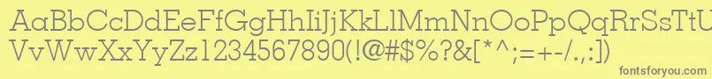 Шрифт JaakLightSsiLight – серые шрифты на жёлтом фоне