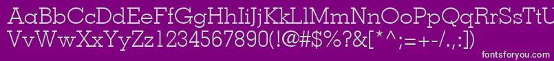 JaakLightSsiLight Font – Green Fonts on Purple Background