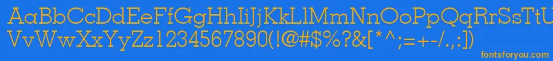 JaakLightSsiLight Font – Orange Fonts on Blue Background