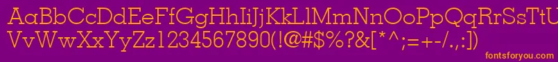 JaakLightSsiLight Font – Orange Fonts on Purple Background