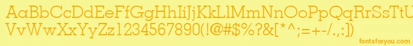 JaakLightSsiLight Font – Orange Fonts on Yellow Background