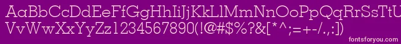 JaakLightSsiLight Font – Pink Fonts on Purple Background