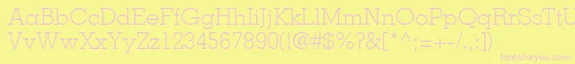 JaakLightSsiLight Font – Pink Fonts on Yellow Background