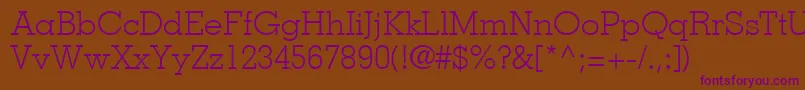 JaakLightSsiLight-fontti – violetit fontit ruskealla taustalla