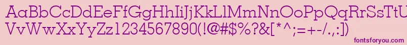 JaakLightSsiLight-Schriftart – Violette Schriften auf rosa Hintergrund