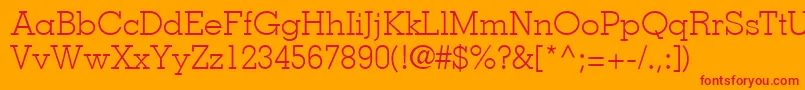 JaakLightSsiLight Font – Red Fonts on Orange Background