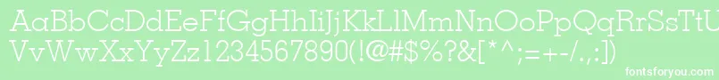 JaakLightSsiLight Font – White Fonts on Green Background