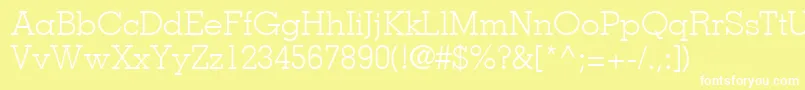 JaakLightSsiLight Font – White Fonts on Yellow Background