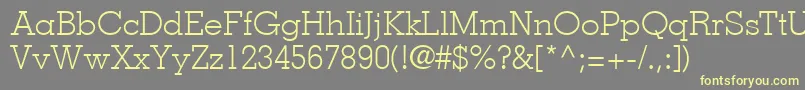 JaakLightSsiLight Font – Yellow Fonts on Gray Background