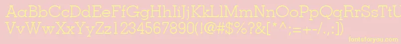 JaakLightSsiLight Font – Yellow Fonts on Pink Background