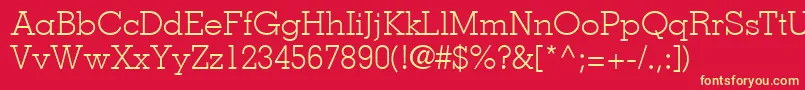 JaakLightSsiLight Font – Yellow Fonts on Red Background