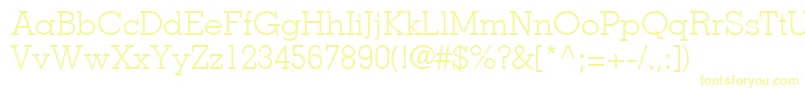 JaakLightSsiLight Font – Yellow Fonts on White Background