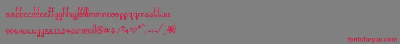 fuente YouMakeMeSmile – Fuentes Rojas Sobre Fondo Gris