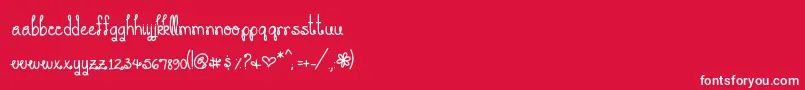 fuente YouMakeMeSmile – Fuentes Blancas Sobre Fondo Rojo