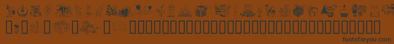 Birthdaze-Schriftart – Schwarze Schriften auf braunem Hintergrund