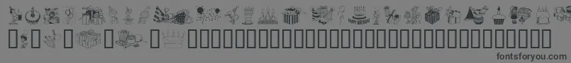 フォントBirthdaze – 黒い文字の灰色の背景