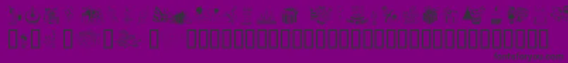 Birthdaze-fontti – mustat fontit violetilla taustalla