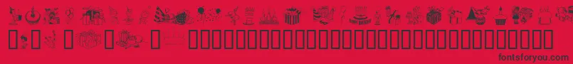 Birthdaze Font – Black Fonts on Red Background