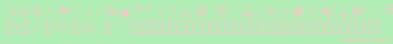 フォントBirthdaze – 緑の背景にピンクのフォント