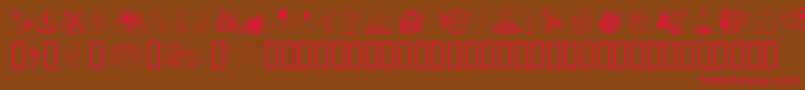 Birthdaze Font – Red Fonts on Brown Background