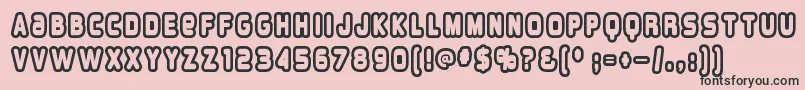 Overloab1 Font – Black Fonts on Pink Background