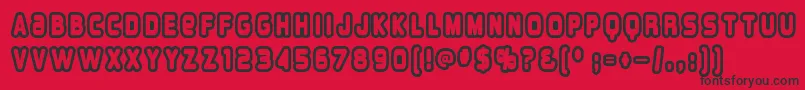 Overloab1 Font – Black Fonts on Red Background