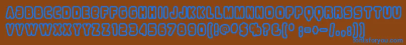 Overloab1 Font – Blue Fonts on Brown Background