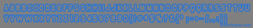 フォントOverloab1 – 灰色の背景に青い文字