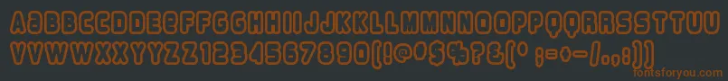 Overloab1 Font – Brown Fonts on Black Background