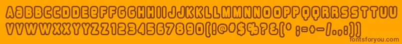 Overloab1 Font – Brown Fonts on Orange Background