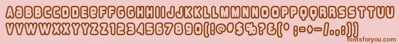 Overloab1 Font – Brown Fonts on Pink Background