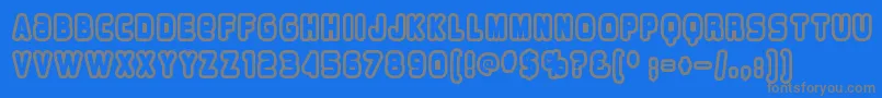 Overloab1 Font – Gray Fonts on Blue Background