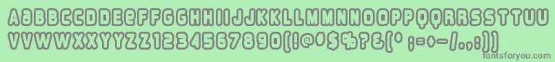 Overloab1 Font – Gray Fonts on Green Background