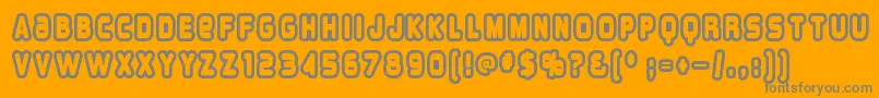 Overloab1 Font – Gray Fonts on Orange Background