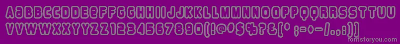 Overloab1 Font – Gray Fonts on Purple Background