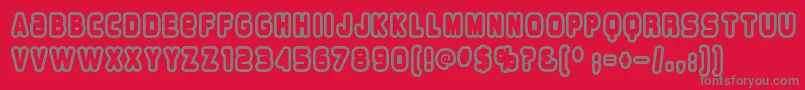 Overloab1 Font – Gray Fonts on Red Background