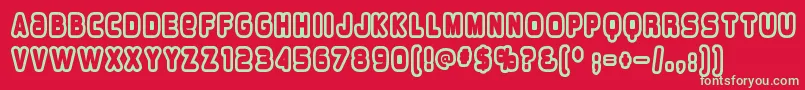 Overloab1 Font – Green Fonts on Red Background