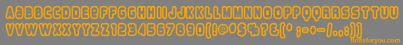 Overloab1 Font – Orange Fonts on Gray Background